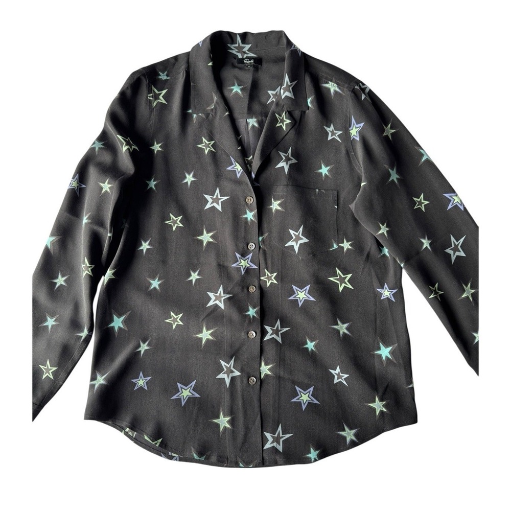 Rails Silk‎ Rebel Black Cosmic Star Button Up Women's Size Medium